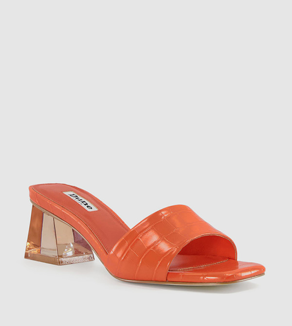 Dune London  - Orange Block Heels