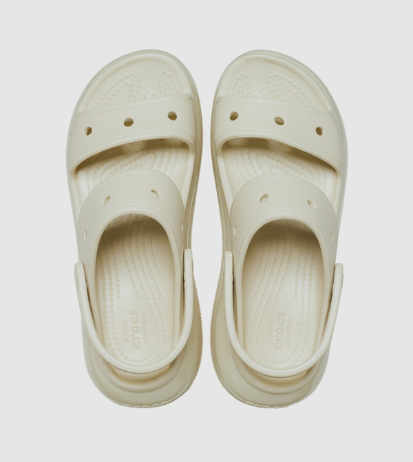 Crocs  - White Flat Sandals