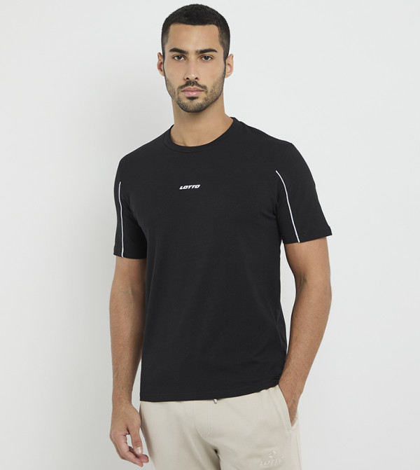 Lotto Lotto - Black Round Neck T-Shirts