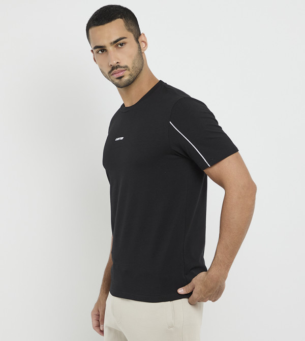 Lotto Lotto - Black Round Neck T-Shirts