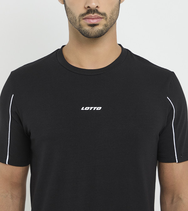 Lotto Lotto - Black Round Neck T-Shirts