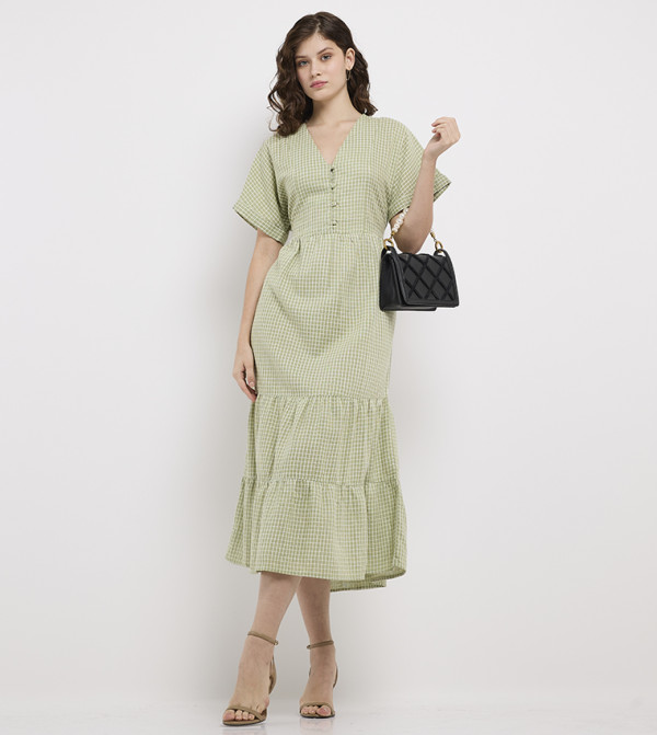 Koln  Clothing - Green Midi Dresses