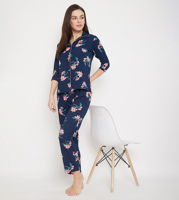 Clovia Clovia - Blue Pyjama Set