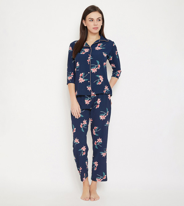 Clovia Clovia - Blue Pyjama Set