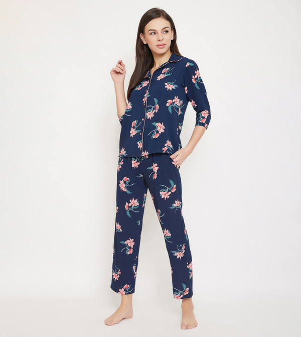 Clovia Clovia - Blue Pyjama Set