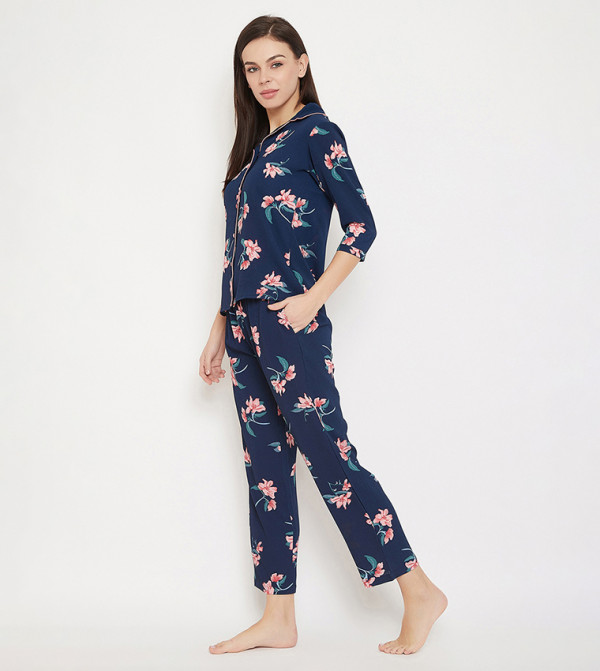Clovia Clovia - Blue Pyjama Set