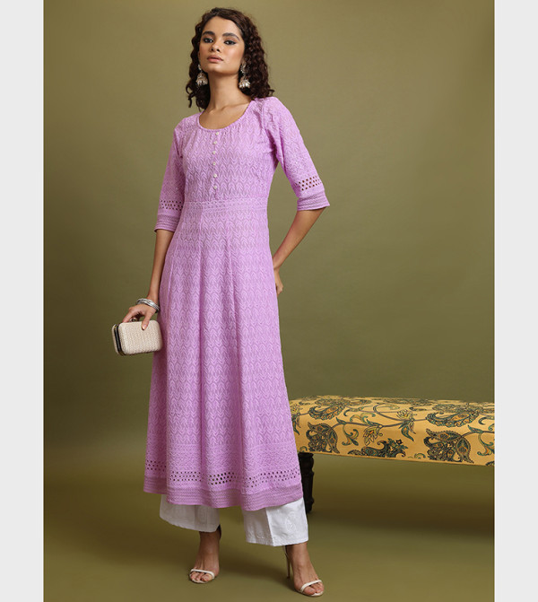 فيشوده  ملابس هندية - بنفسجي  Kurtas & Sets