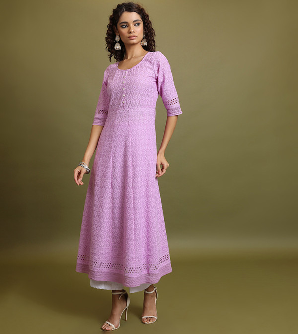 فيشوده  ملابس هندية - بنفسجي  Kurtas & Sets