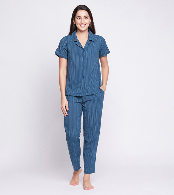 Clovia Clovia - NAVY BLUE Pyjama Set