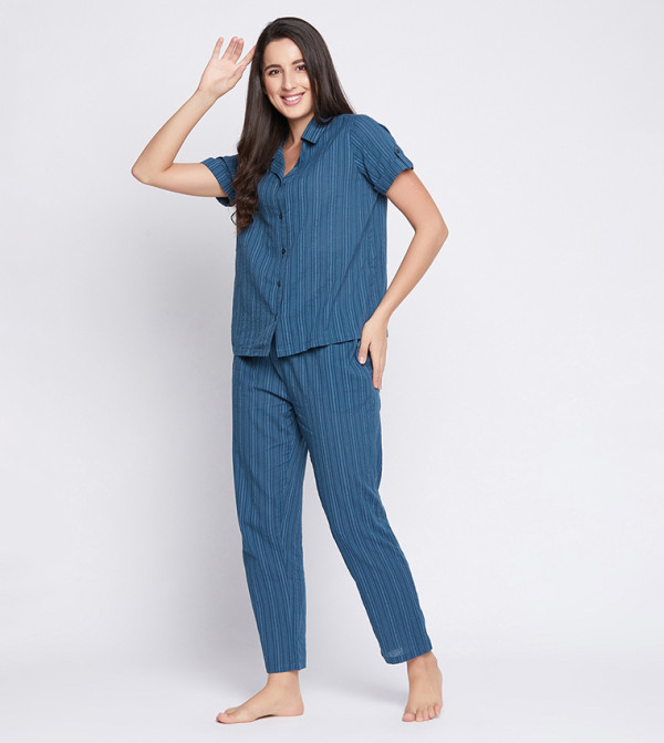 Clovia Clovia - NAVY BLUE Pyjama Set