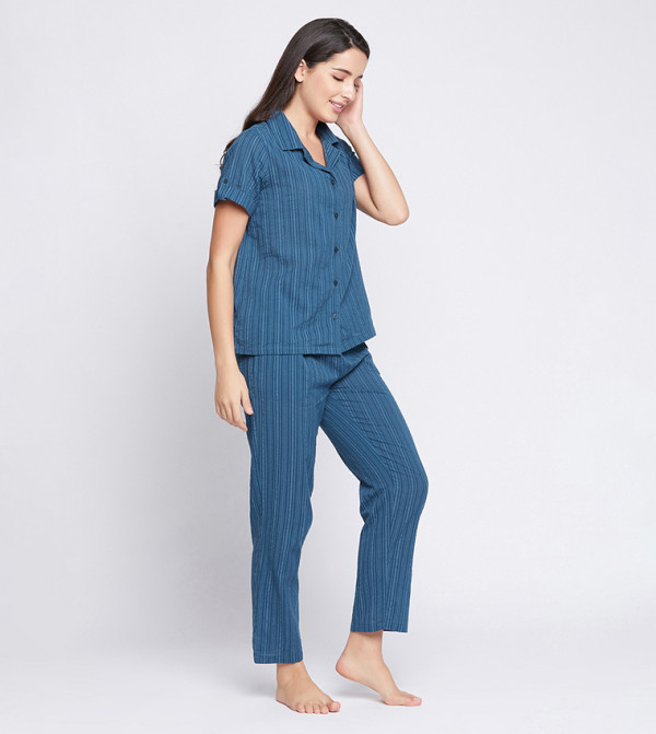 Clovia Clovia - NAVY BLUE Pyjama Set
