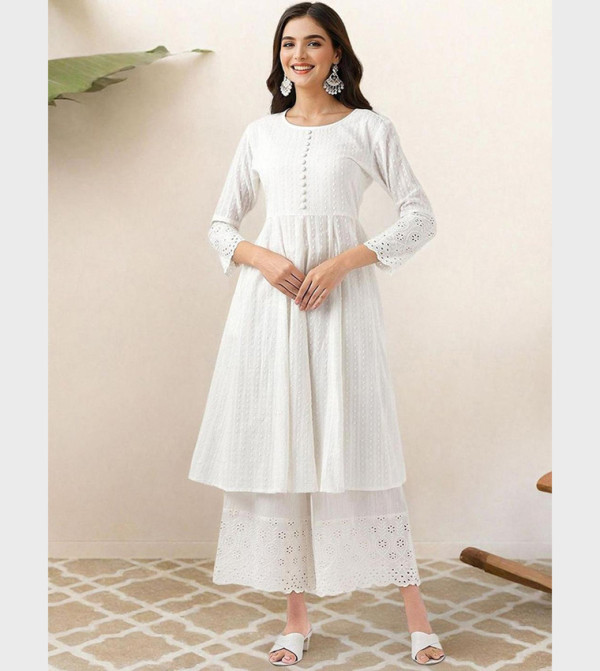 Ishin Ishin - White Kurtas & Sets