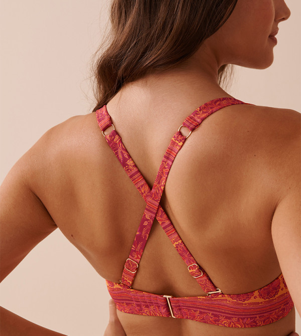 لافي ان روز  Floral-Prints - أحمر  Bikini Tops