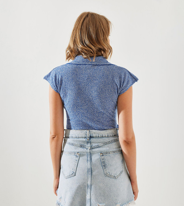 Bianco Lucci  - Blue Bodysuit