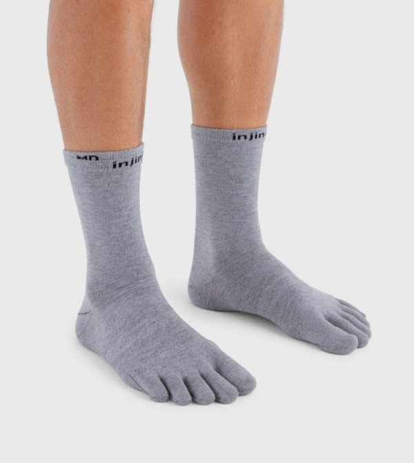 Injinji  Socks - Grey Calf Length Socks