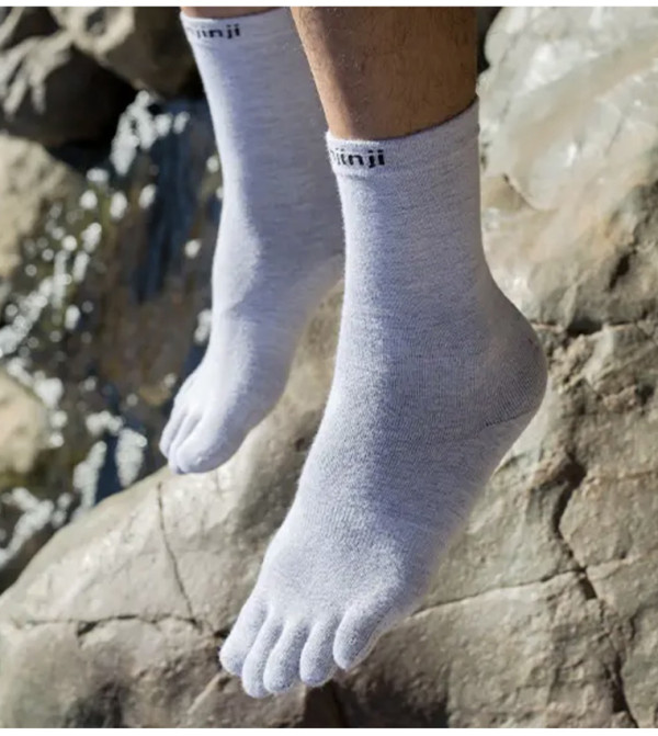 Injinji  Socks - Grey Calf Length Socks