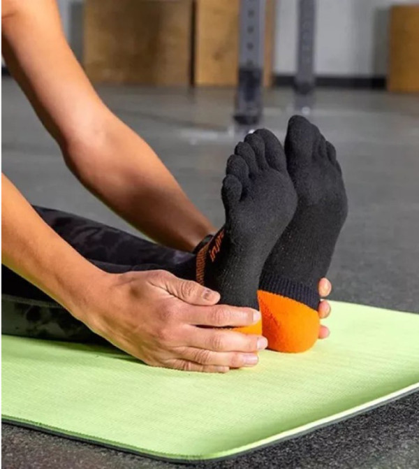 Injinji  Ankle Length Socks - Orange Ankle Length Socks