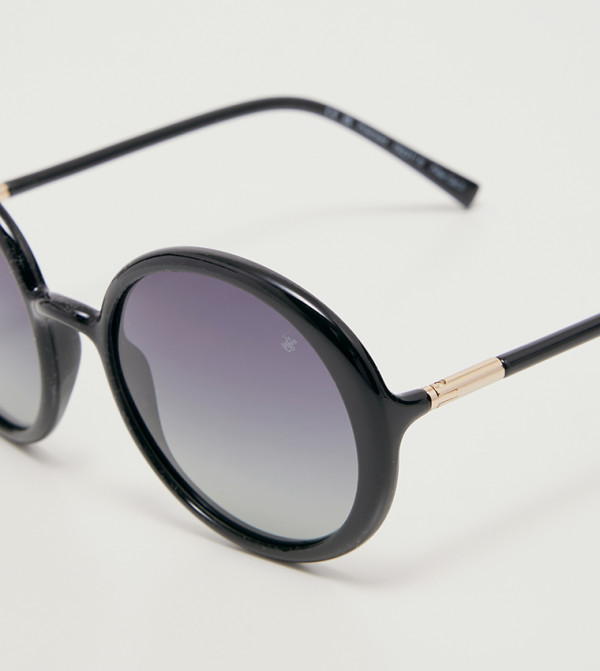 بيفرلي هيلز بولو كلوب  دائرية - أسود Round Sunglasses