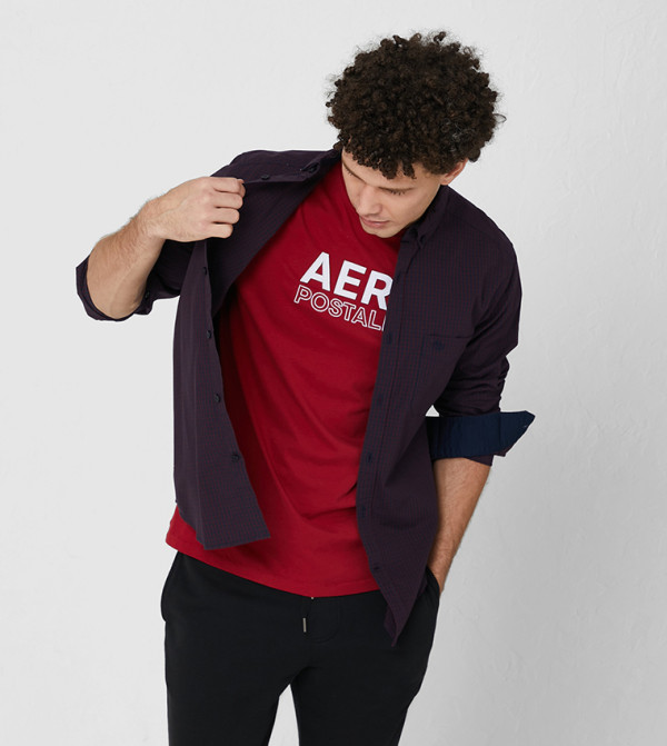 Aeropostale Formal - Blue Casual Shirt