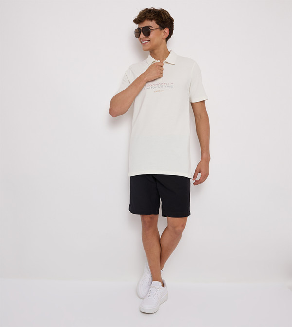 Aeropostale  Polo T-Shirts - Ivory Polo T-shirts