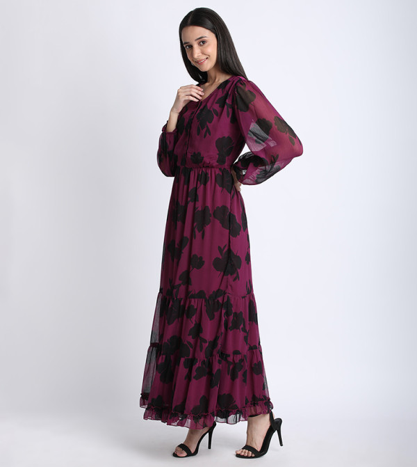 Aeropostale  floral-dresses-march - Purple Casual Dresses