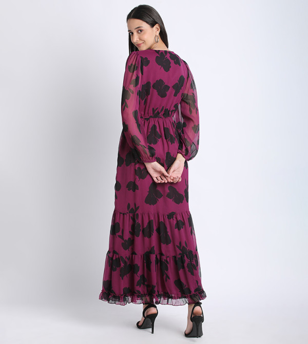 Aeropostale  floral-dresses-march - Purple Casual Dresses