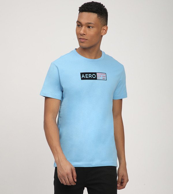 Aeropostale Aeropostale - Blue Round Neck T-Shirts