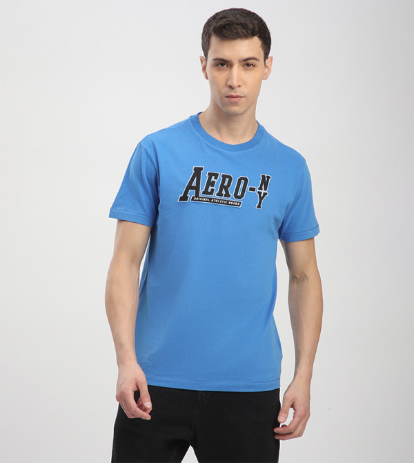 Aeropostale Aeropostale - Blue Round Neck T-Shirts