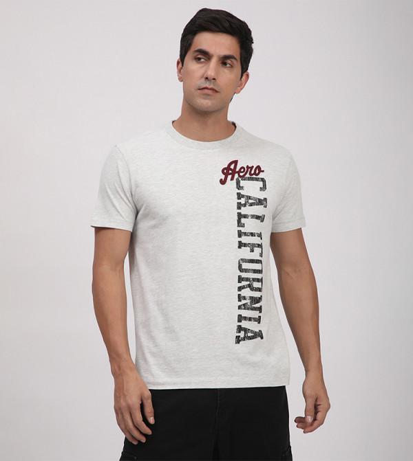 Aeropostale Aeropostale - Grey Round Neck T-Shirts