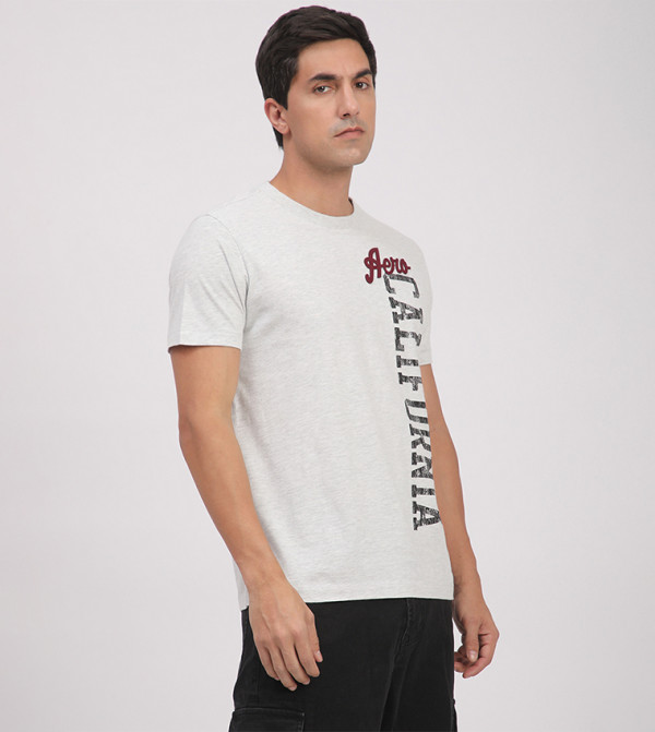 Aeropostale Aeropostale - Grey Round Neck T-Shirts