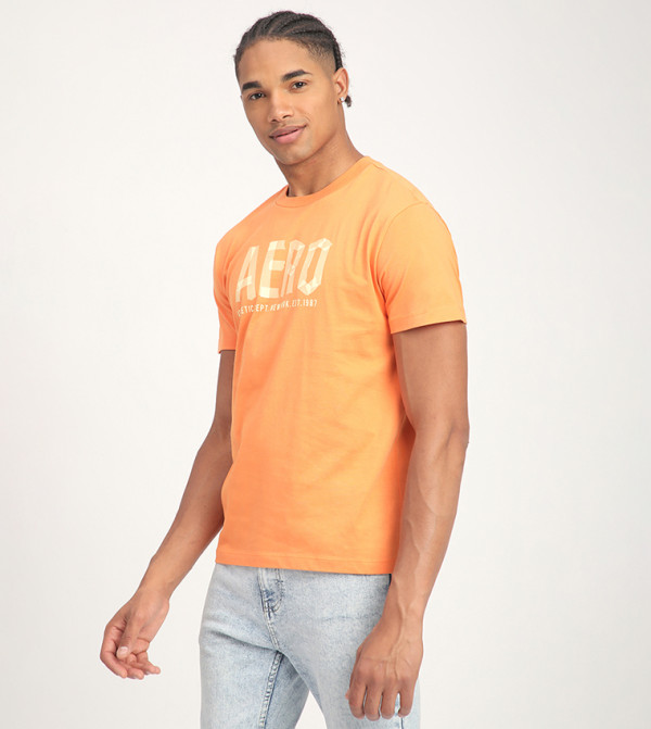 Aeropostale Aeropostale - Orange Round Neck T-Shirts