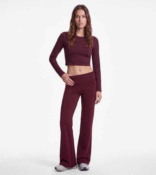 كوتون  توبات قصيرة - بورغندي Cropped Tops