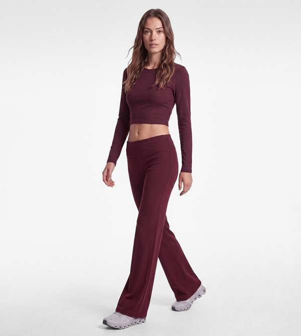 كوتون  توبات قصيرة - بورغندي Cropped Tops