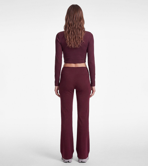 كوتون  توبات قصيرة - بورغندي Cropped Tops