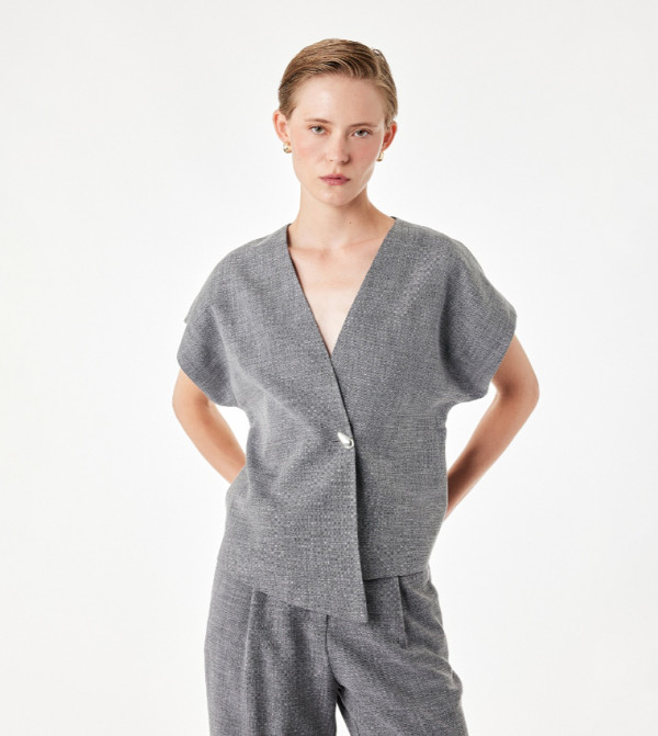 Koton  Waistcoats - Grey Shirts