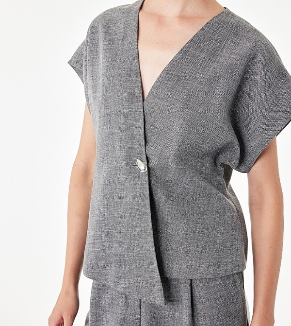 Koton  Waistcoats - Grey Shirts