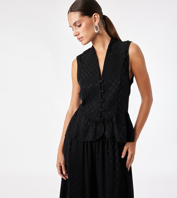 Koton  peplum-play - BLACK Sleeveless Tops