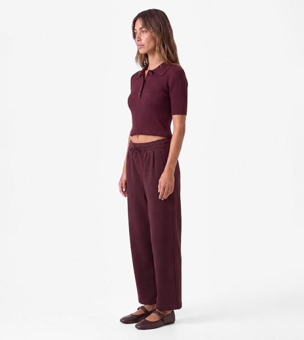 Koton  Sweatpants - Burgundy Sweatpants