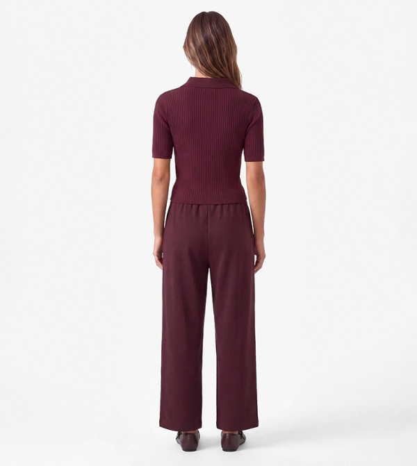 Koton  Sweatpants - Burgundy Sweatpants