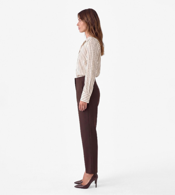 كوتون  بناطيل وليقنز - بني  Casual Tops