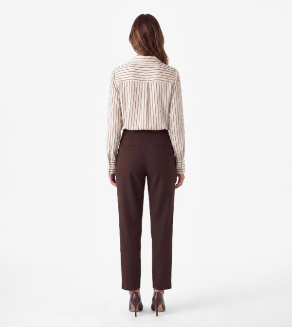 كوتون  بناطيل وليقنز - بني  Casual Tops