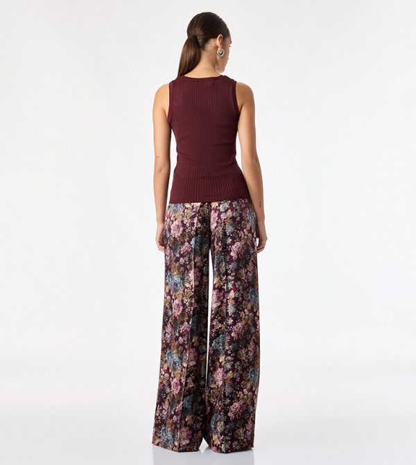 Koton  Pants & Leggings - Burgundy Casual Pants