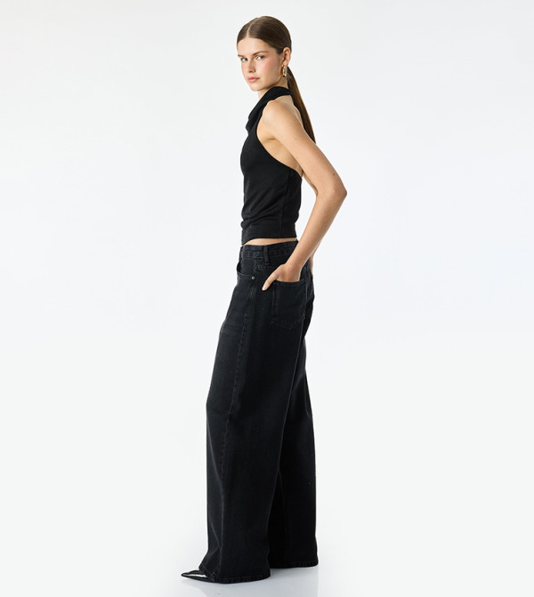 كوتون  توبات بلا أكمام  - أسود Sleeveless Tops