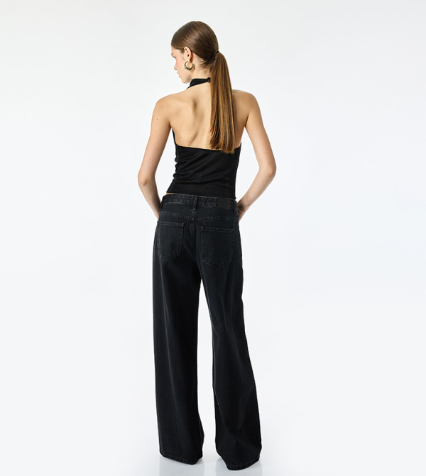 كوتون  توبات بلا أكمام  - أسود Sleeveless Tops