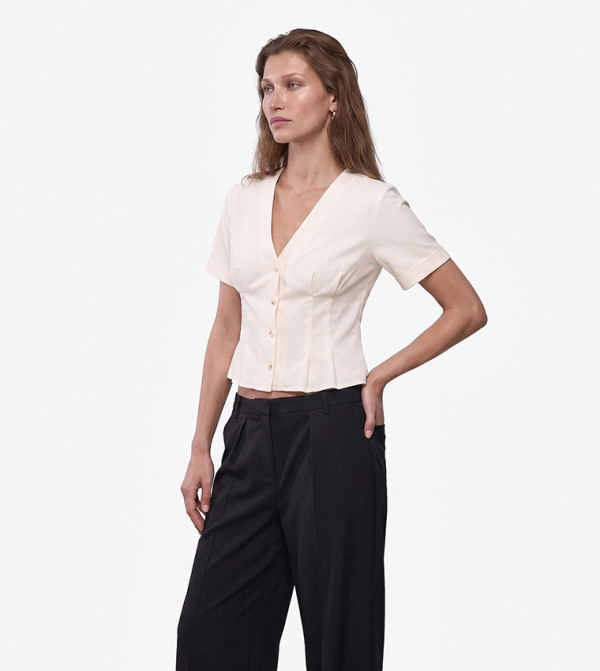Koton  peplum-play - Beige Casual Tops