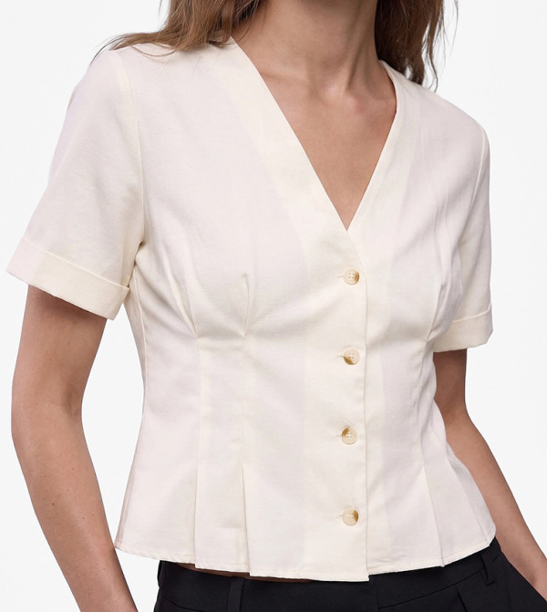 Koton  peplum-play - Beige Casual Tops
