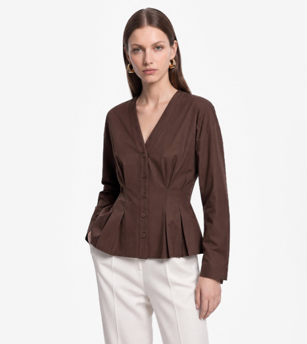 Koton  Shirts - Brown Short Sleeve T-Shirts