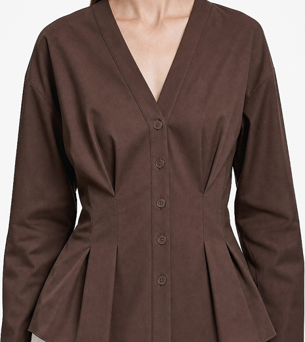Koton  Shirts - Brown Short Sleeve T-Shirts
