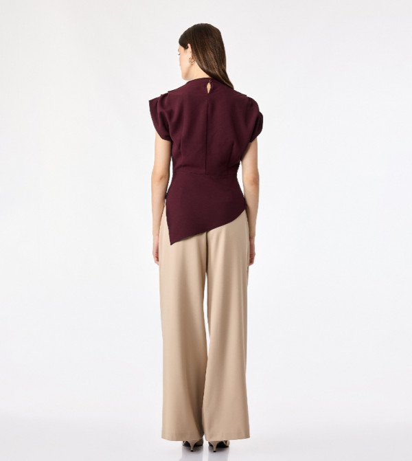 Koton  Casual Tops - Burgundy Casual Tops