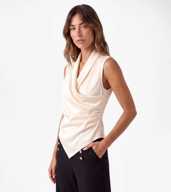 Koton Sleeveless Tops - Beige Sleeveless Tops